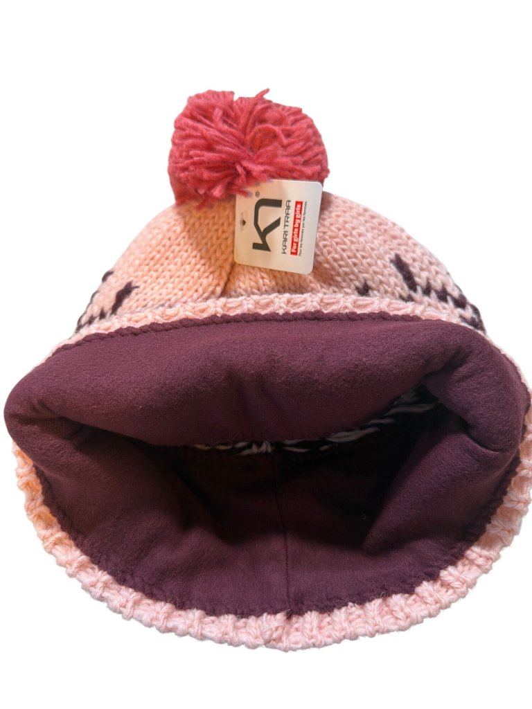 Kari Traa Seim Nordic Fair Isle Beanie Hat Jam Rose — image 5 of 8